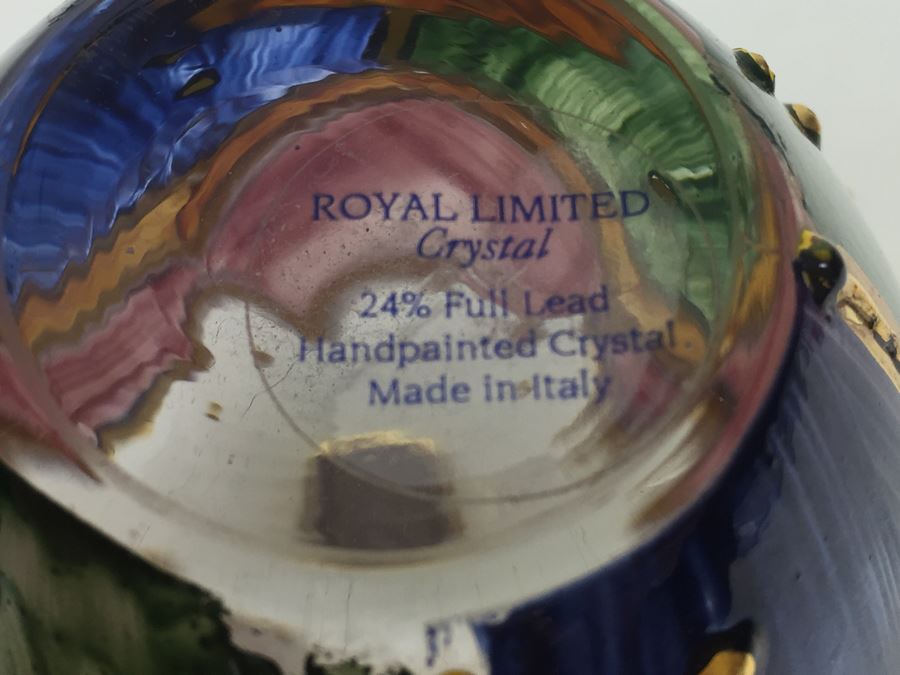 Royal Limited Handpainted Crystal Vase Made In Italy [Photo 3]