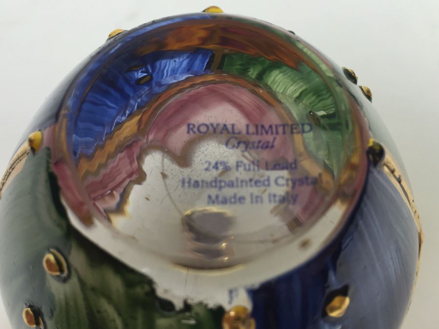 Royal Limited Handpainted Crystal Vase Made In Italy [Photo 10]