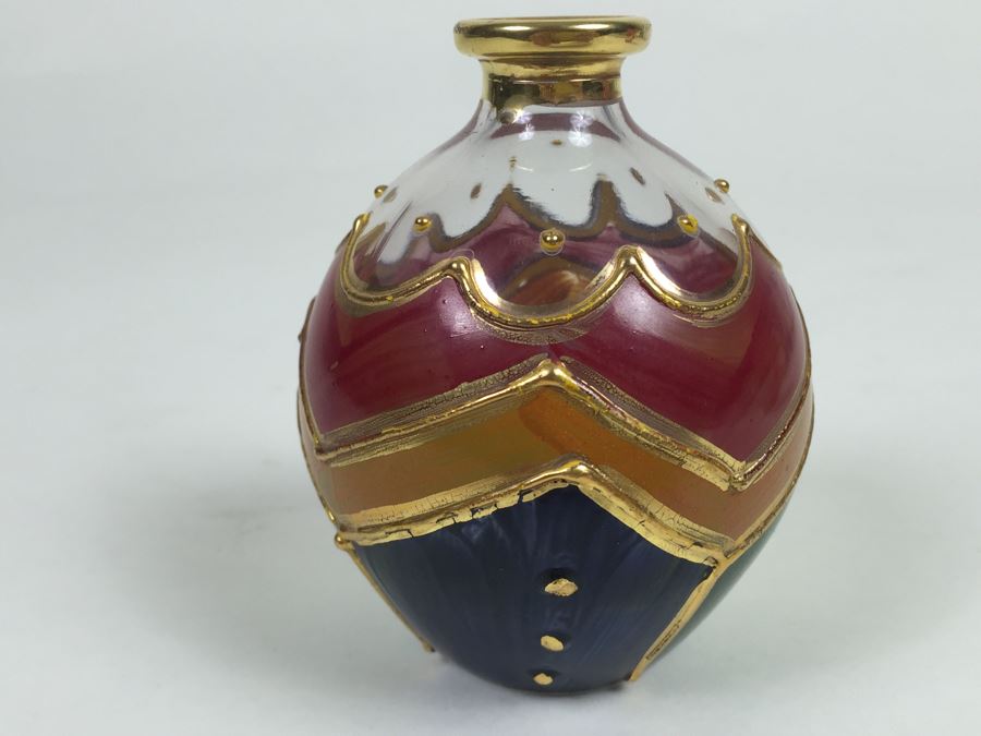 Royal Limited Handpainted Crystal Vase Made In Italy [Photo 8]