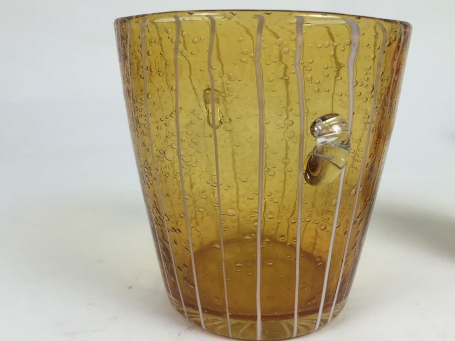 VENINI For DISARONNO Art Glass Ice Bucket [Photo 9]