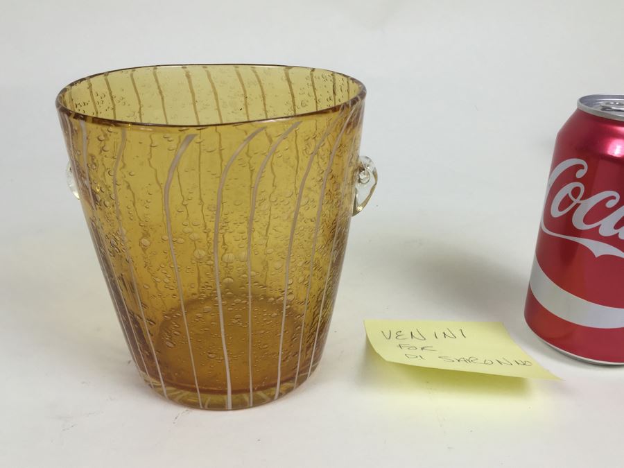 VENINI For DISARONNO Art Glass Ice Bucket