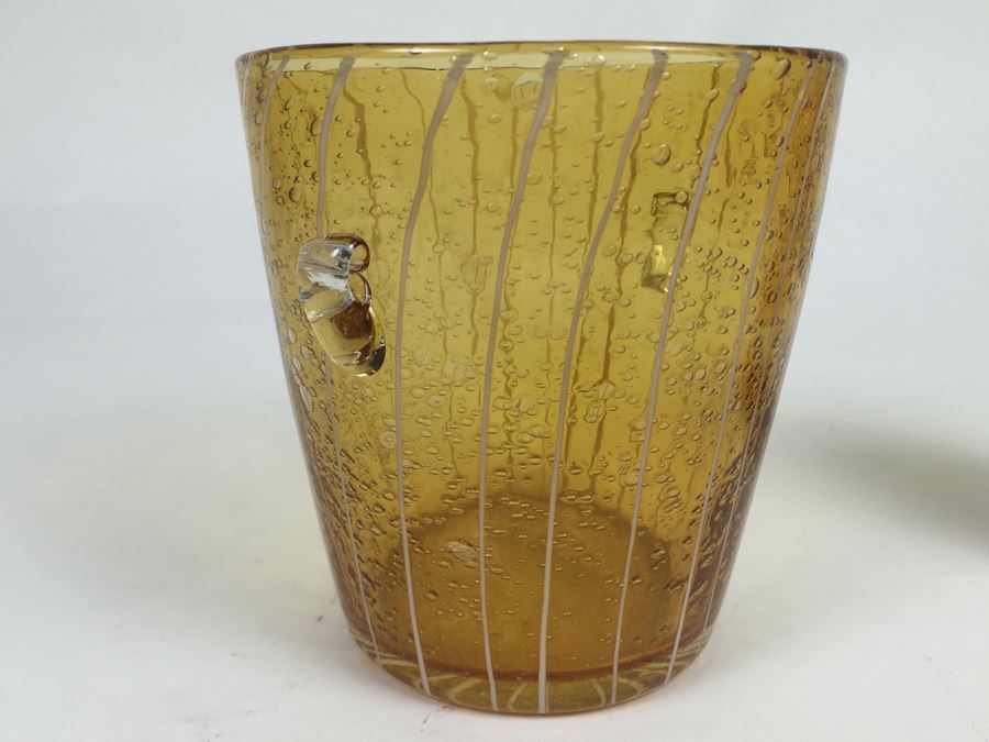 VENINI For DISARONNO Art Glass Ice Bucket [Photo 8]