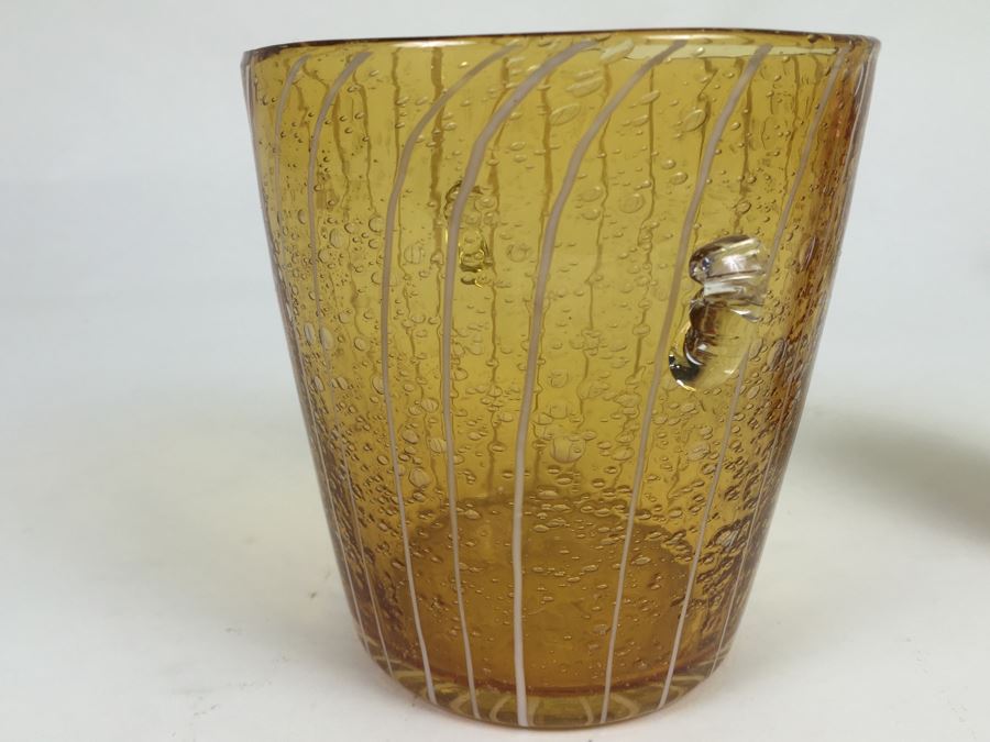 VENINI For DISARONNO Art Glass Ice Bucket [Photo 7]