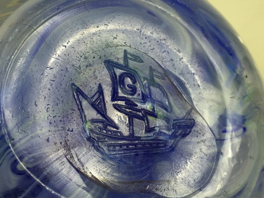 Signed Millefleur Art Glass Paper Weight [Photo 3]