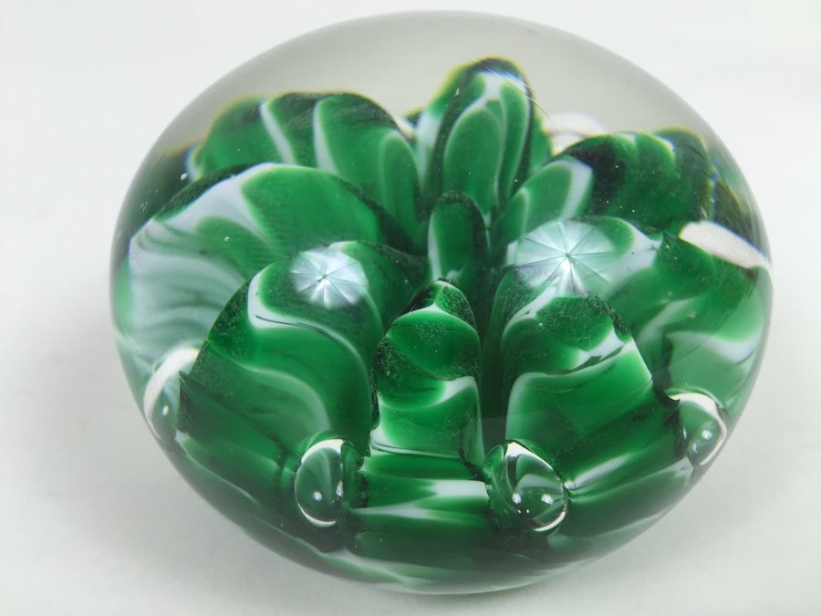Signed Art Glass Paper Weight [Photo 12]
