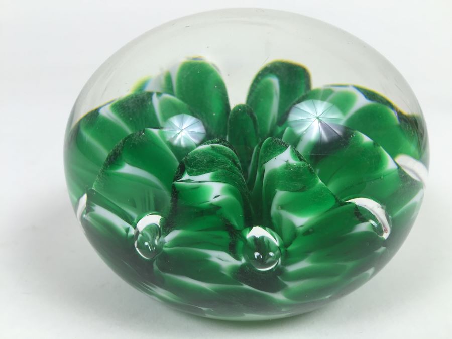 Signed Art Glass Paper Weight [Photo 10]