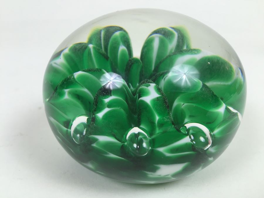 Signed Art Glass Paper Weight [Photo 5]