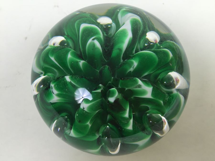 Signed Art Glass Paper Weight [Photo 8]