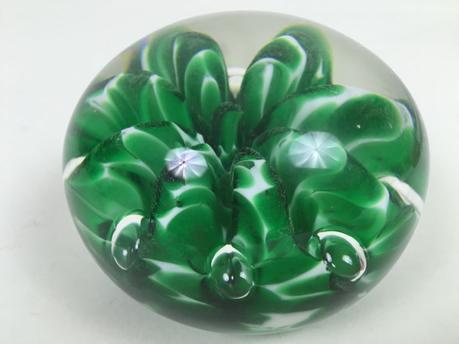 Signed Art Glass Paper Weight [Photo 3]