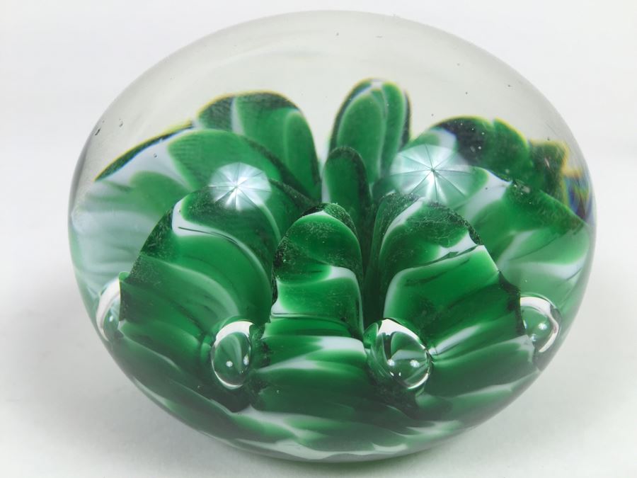 Signed Art Glass Paper Weight [Photo 11]