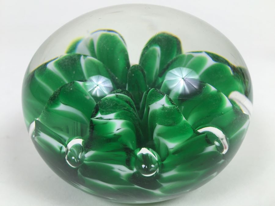 Signed Art Glass Paper Weight [Photo 9]