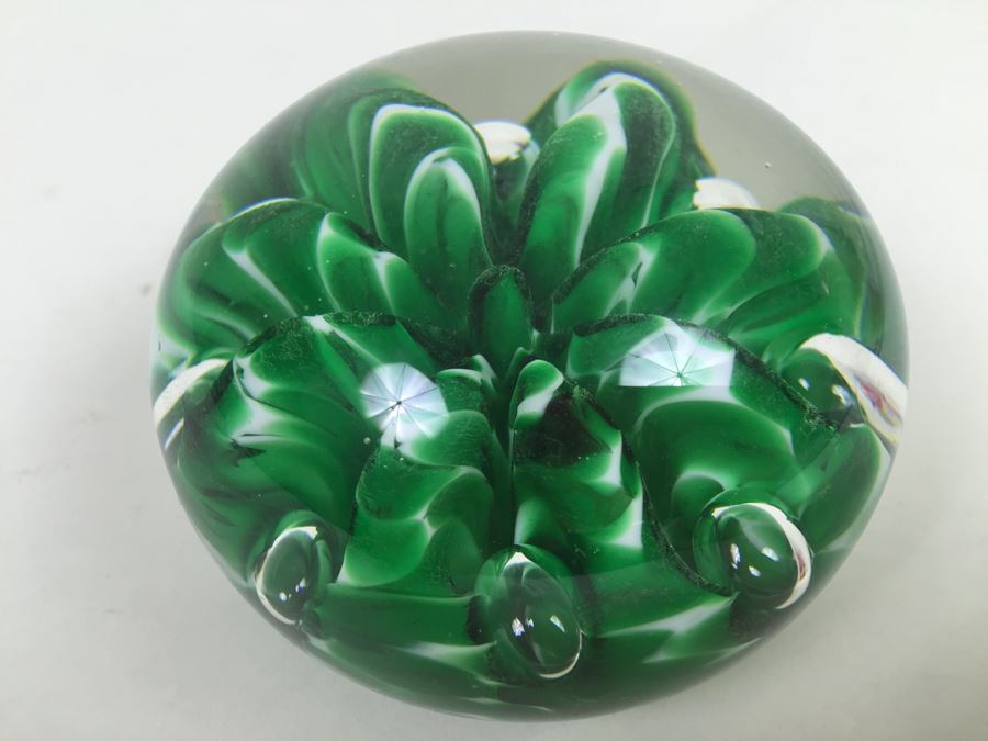 Signed Art Glass Paper Weight [Photo 7]