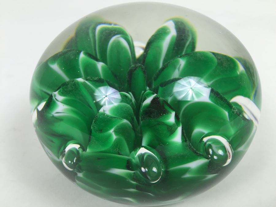 Signed Art Glass Paper Weight [Photo 6]