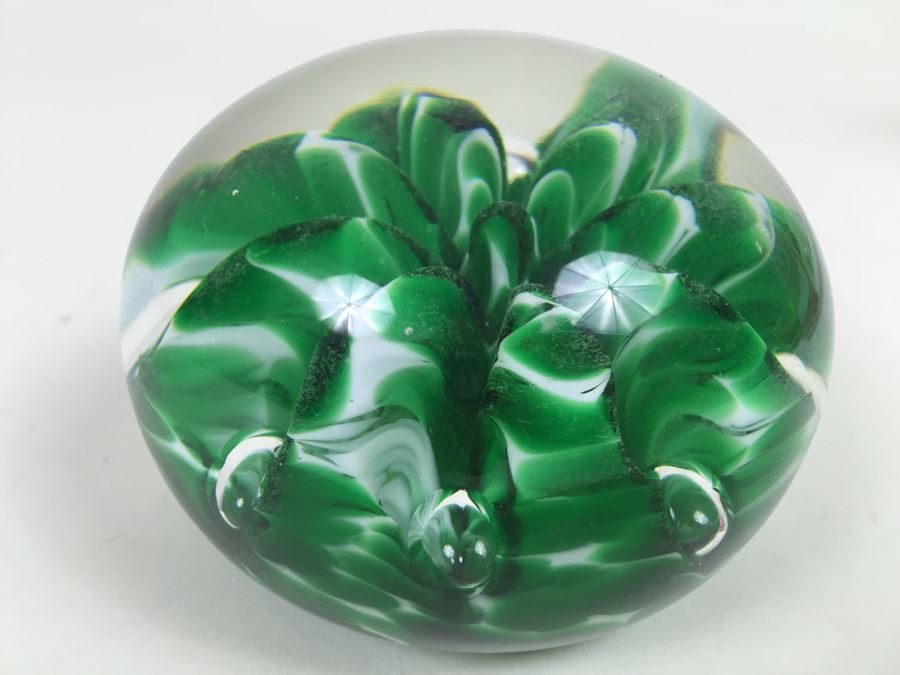 Signed Art Glass Paper Weight [Photo 13]