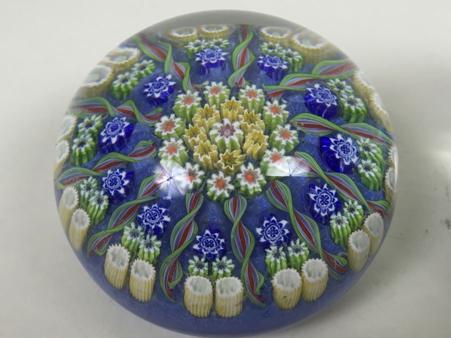 (3) Millefleur Art Glass Paper Weight Lot [Photo 15]