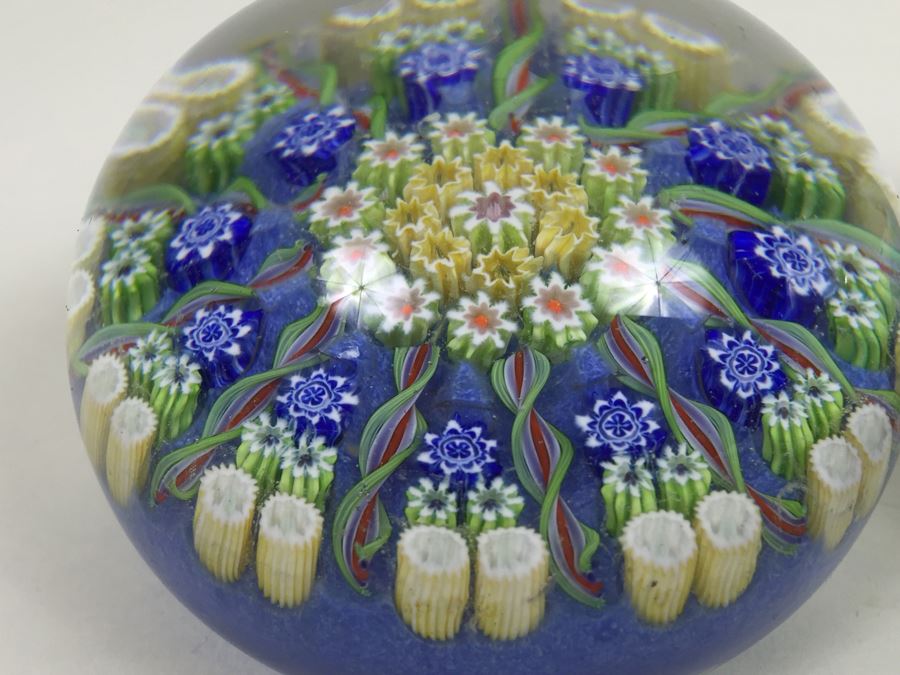 (3) Millefleur Art Glass Paper Weight Lot [Photo 14]