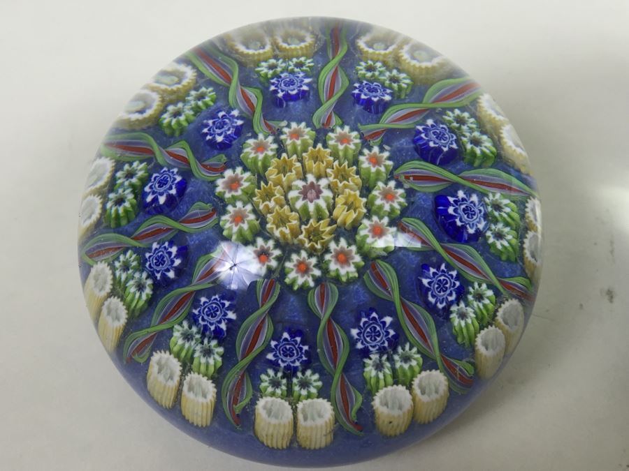 (3) Millefleur Art Glass Paper Weight Lot [Photo 17]