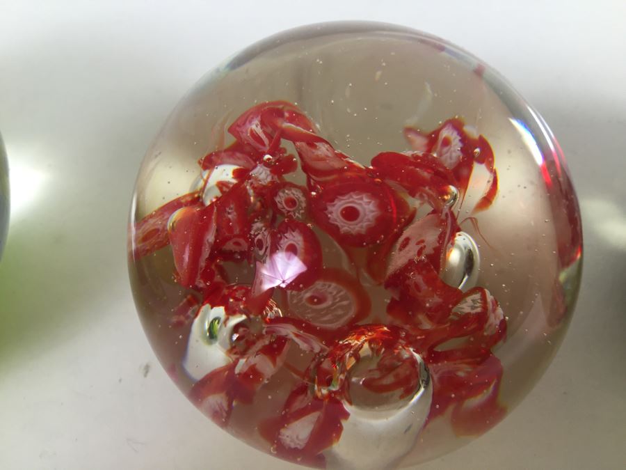 (3) Art Glass Paper Weights [Photo 13]