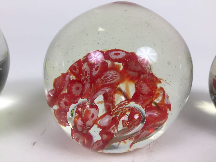 (3) Art Glass Paper Weights [Photo 6]