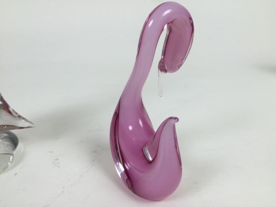 Pair Of Murano Art Glass Birds [Photo 7]