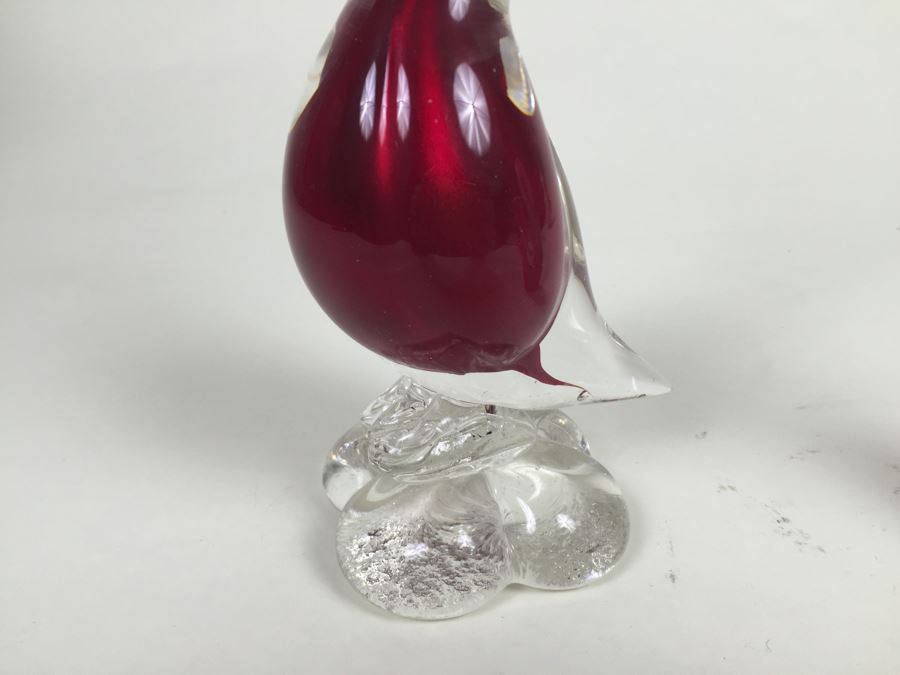 Pair Of Murano Art Glass Birds [Photo 8]