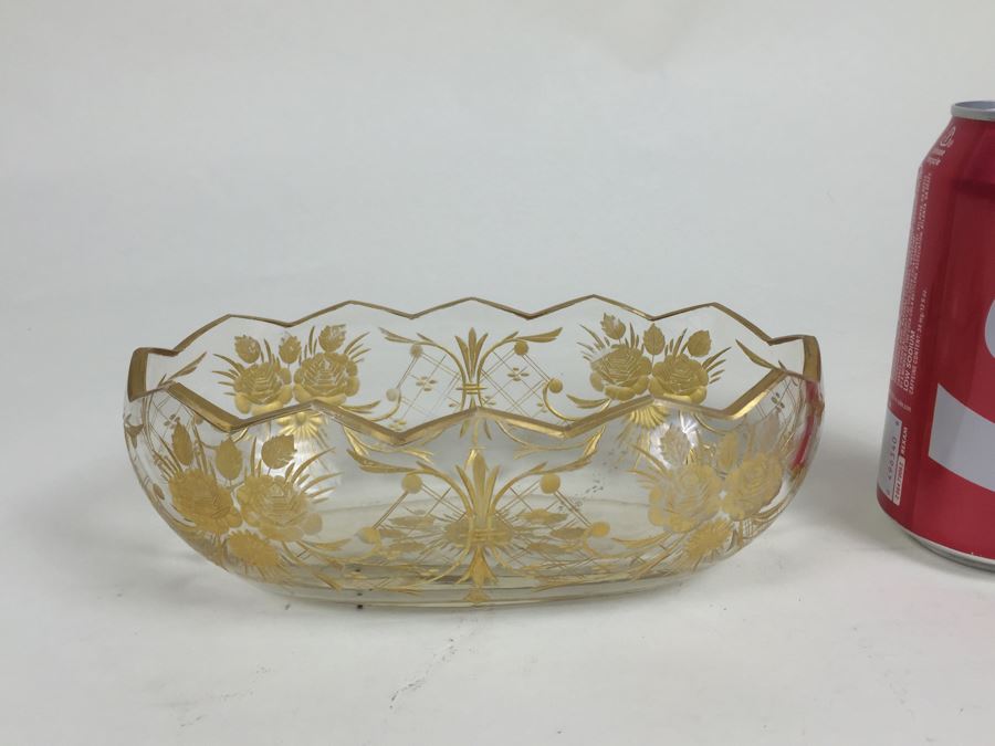 Etched Bowl With Gold Detailing