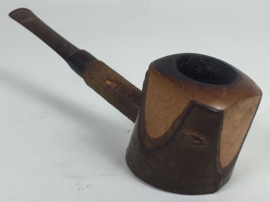 Real Cherrywood Pipe Made In France And Lepeltier Clay Pipe [Photo 12]