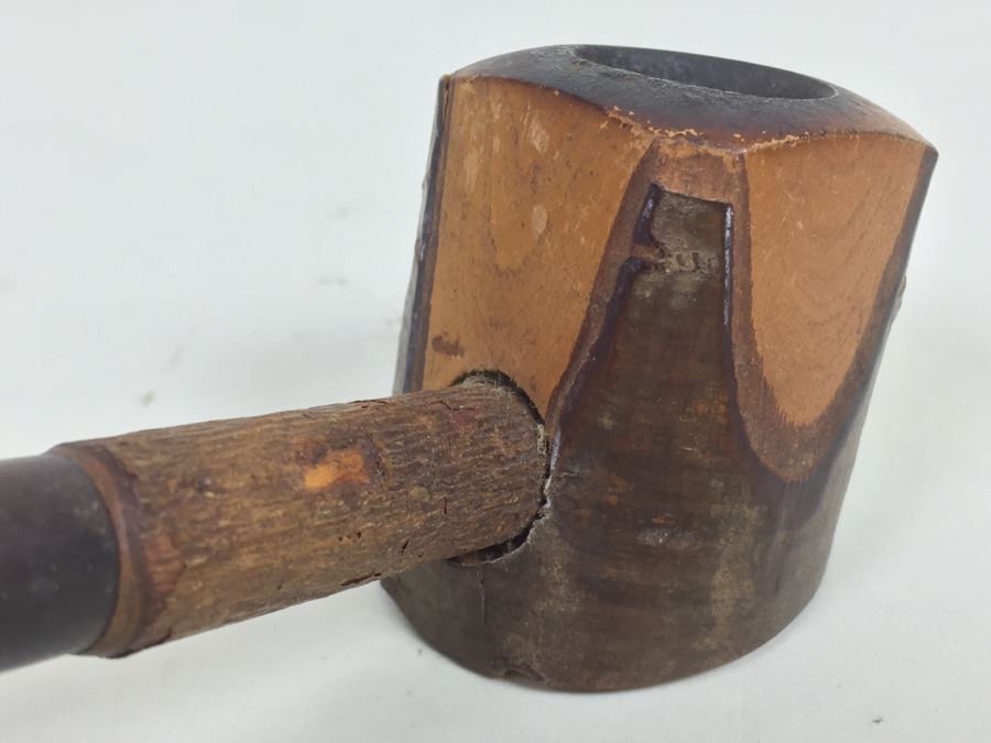 Real Cherrywood Pipe Made In France And Lepeltier Clay Pipe [Photo 14]
