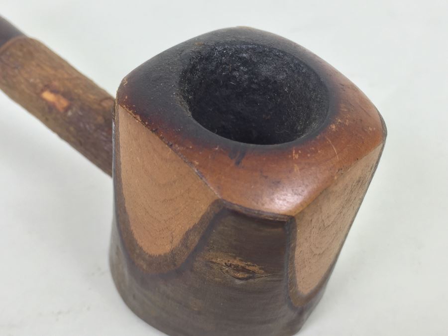 Real Cherrywood Pipe Made In France And Lepeltier Clay Pipe [Photo 13]