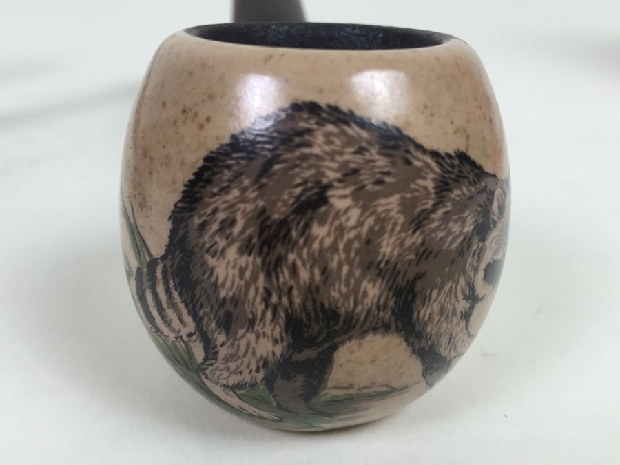 Real Cherrywood Pipe Made In France And Lepeltier Clay Pipe [Photo 6]