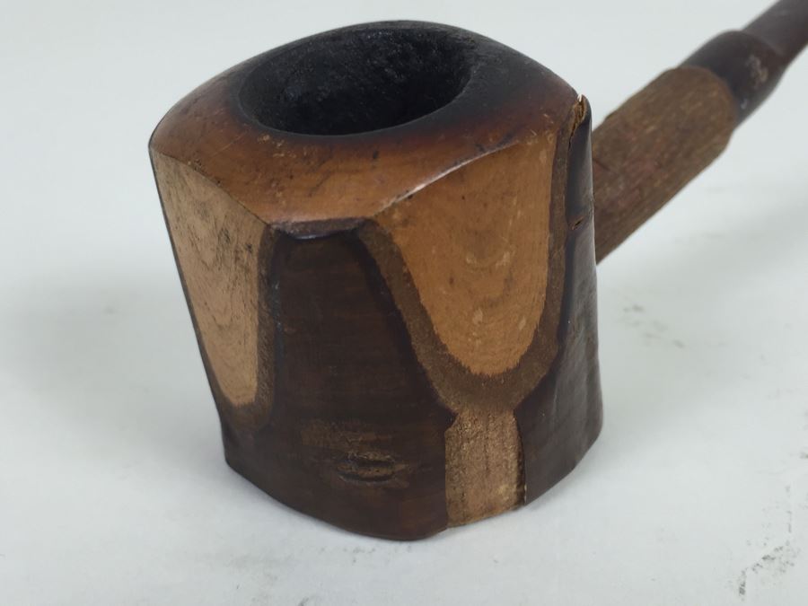 Real Cherrywood Pipe Made In France And Lepeltier Clay Pipe [Photo 11]