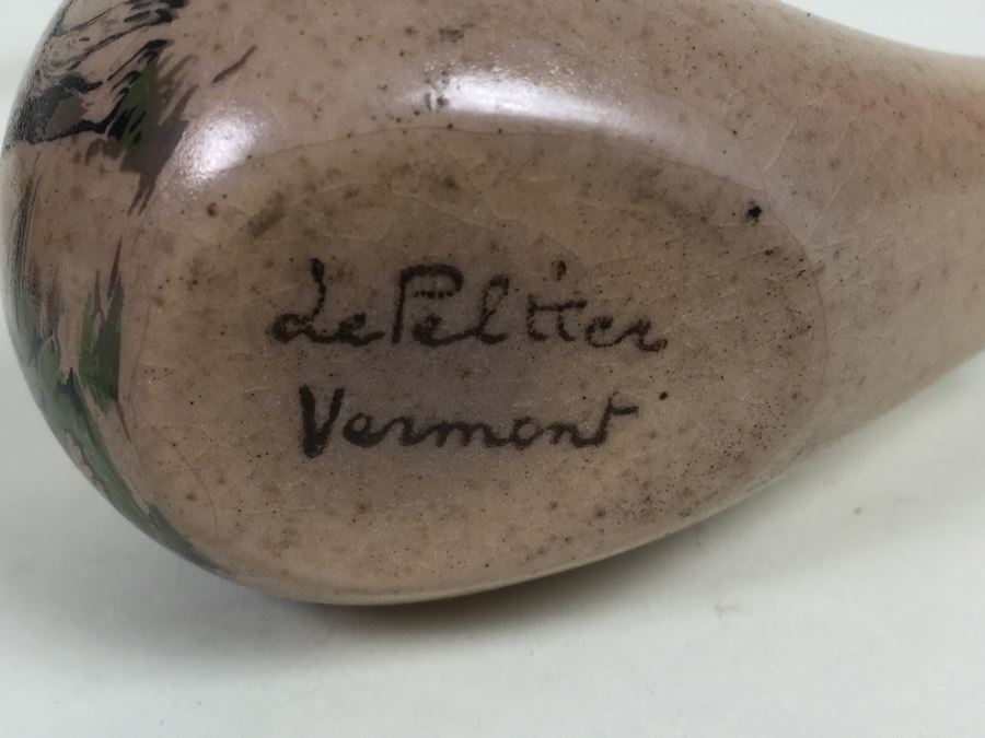 Real Cherrywood Pipe Made In France And Lepeltier Clay Pipe [Photo 2]