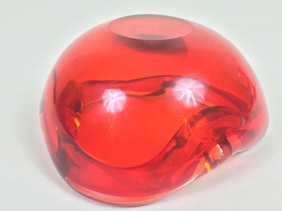 Red Murano Art Glass Ashtray [Photo 10]