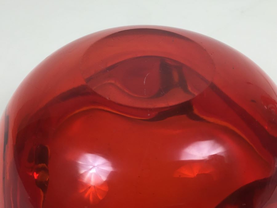 Red Murano Art Glass Ashtray [Photo 11]