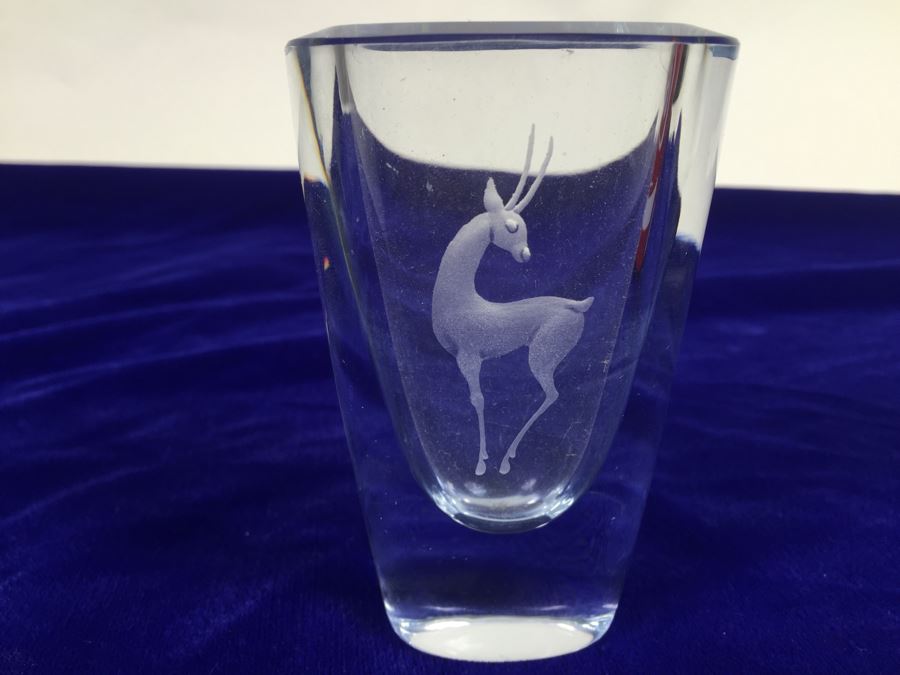 Signed Crystal Vase [Photo 2]