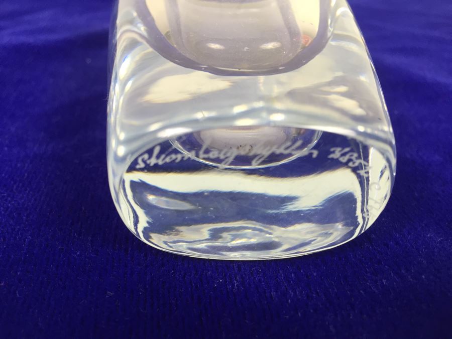 Signed Crystal Vase [Photo 6]