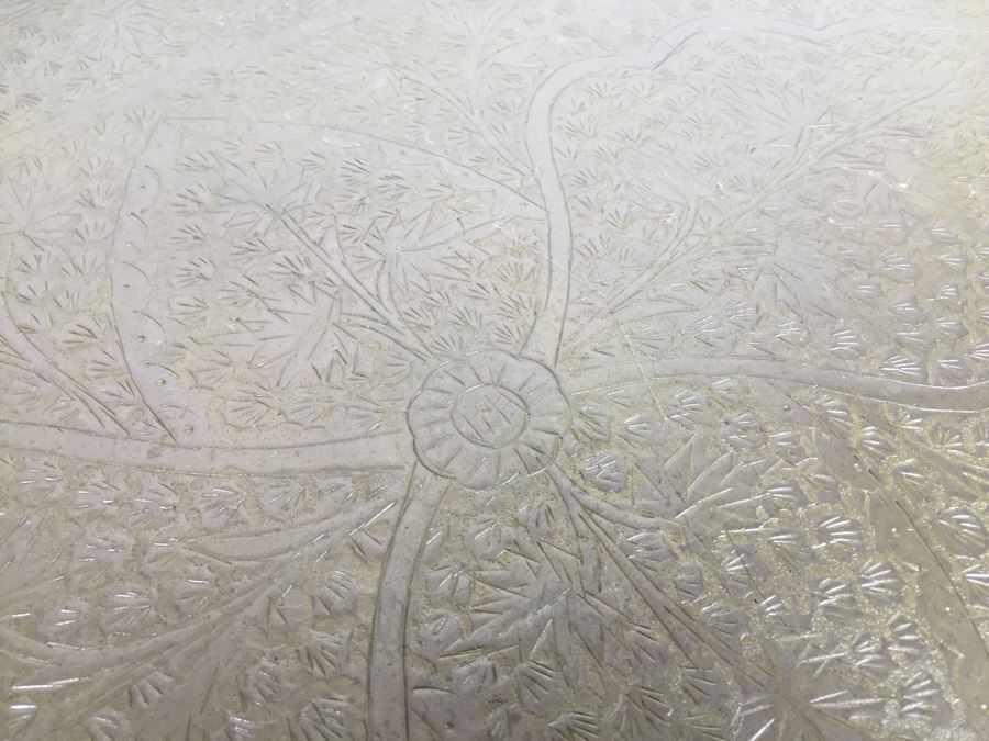 Hand Hammered Brass Oval Tray [Photo 3]