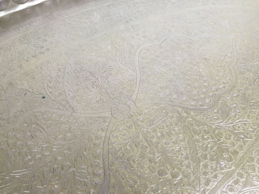 Hand Hammered Brass Oval Tray [Photo 7]