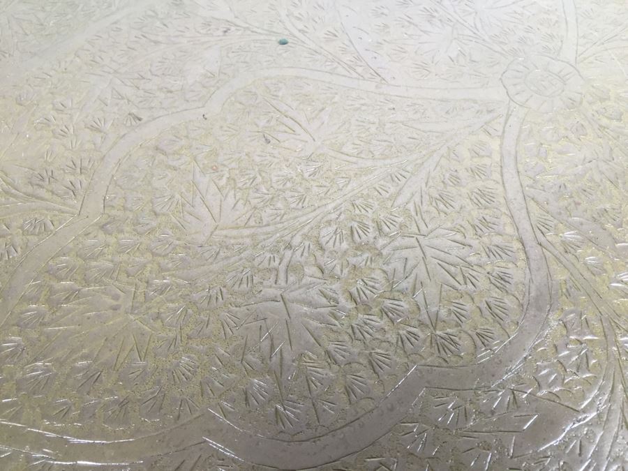 Hand Hammered Brass Oval Tray [Photo 6]