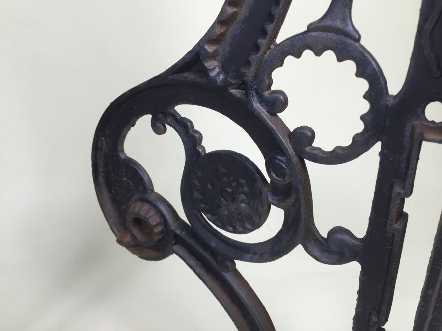 Pair Of Wrought Iron Chair Supports From Old Oceanside Movie Theater - Great For Making Table [Photo 6]