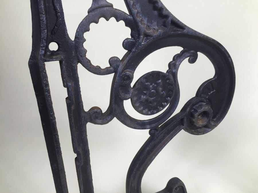 Pair Of Wrought Iron Chair Supports From Old Oceanside Movie Theater ...