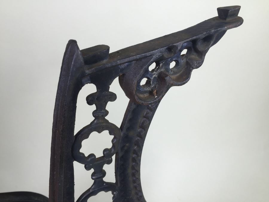 Pair Of Wrought Iron Chair Supports From Old Oceanside Movie Theater - Great For Making Table [Photo 10]