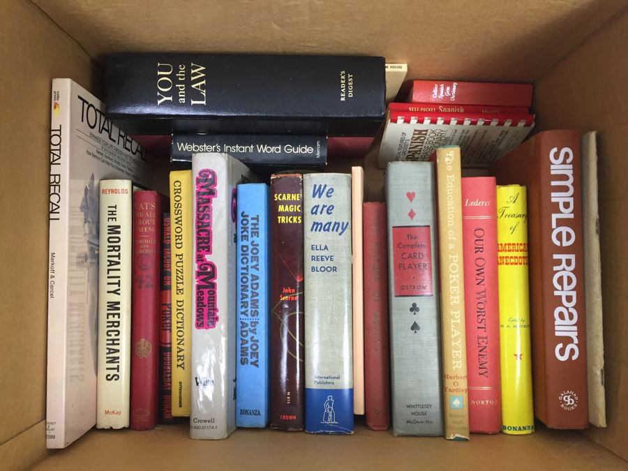 Assorted Book Lot With Mainly Hardcover Books Possible First Editions
