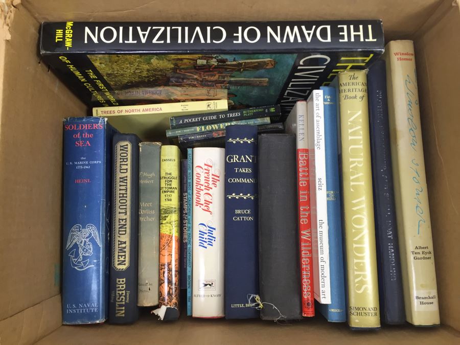 Assorted Book Lot With Mainly Hardcover Books Possible First Editions [Photo 1]
