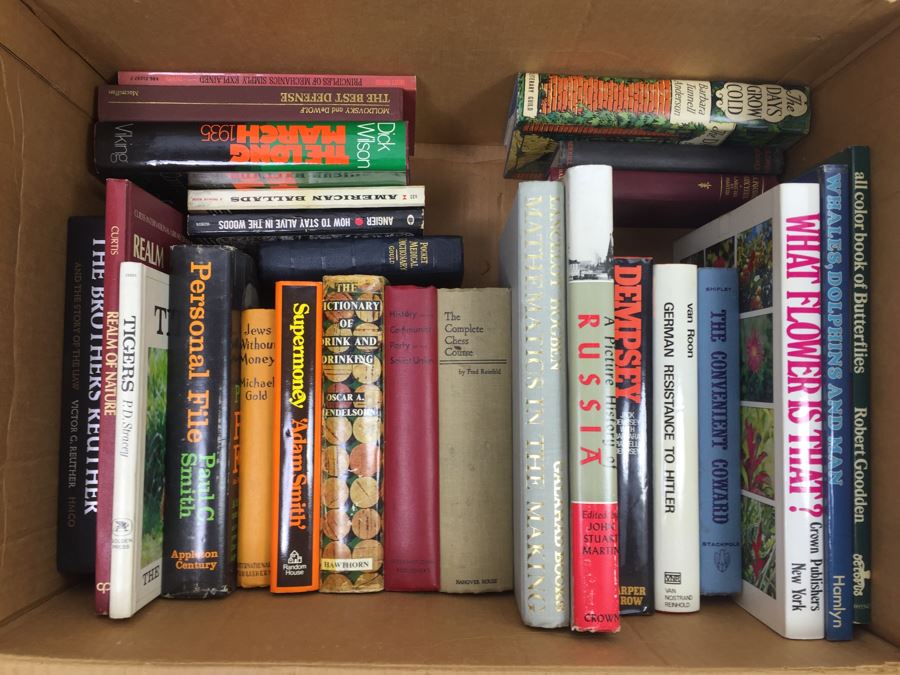 Assorted Book Lot With Mainly Hardcover Books Possible First Editions [Photo 1]