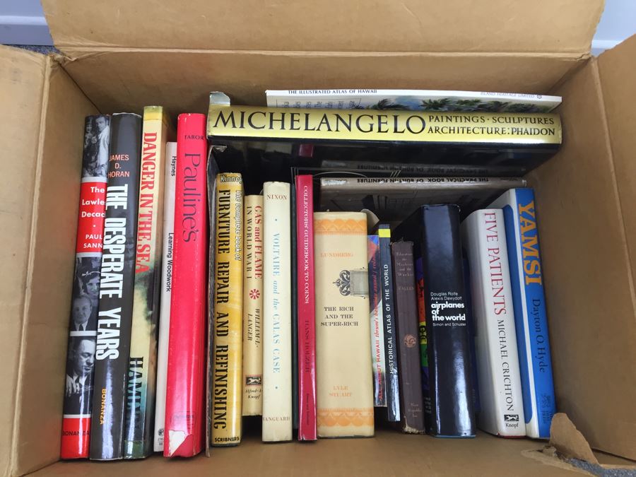 Assorted Book Lot With Mainly Hardcover Books Possible First Editions [Photo 1]