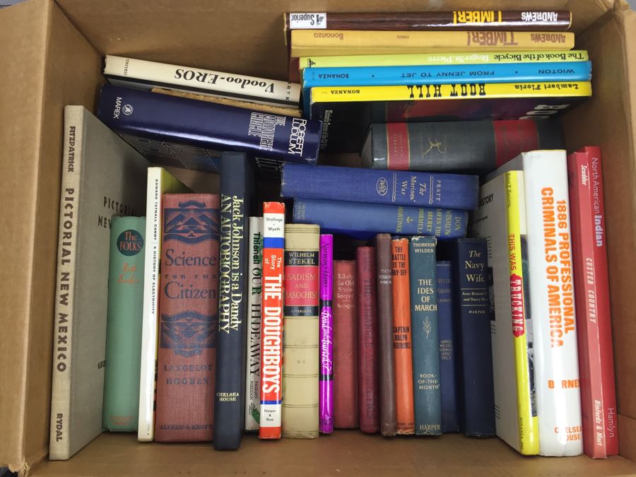 Assorted Book Lot With Mainly Hardcover Books Possible First Editions [Photo 1]