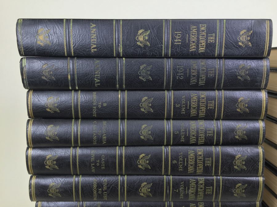 Assorted Book Lot With Mainly Hardcover Books PossVintage 1940 Encyclopedia Americana 30 Volume Set Missing Volumes 1, 2 & 4ible First Editions [Photo 4]
