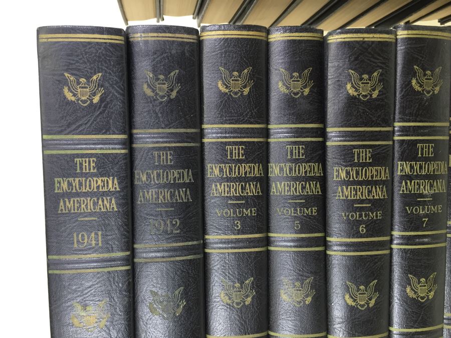 Assorted Book Lot With Mainly Hardcover Books PossVintage 1940 Encyclopedia Americana 30 Volume Set Missing Volumes 1, 2 & 4ible First Editions [Photo 5]