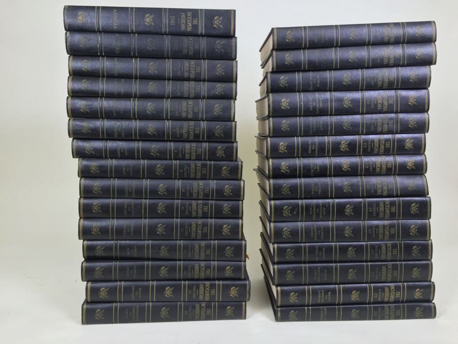 Assorted Book Lot With Mainly Hardcover Books PossVintage 1940 Encyclopedia Americana 30 Volume Set Missing Volumes 1, 2 & 4ible First Editions [Photo 1]